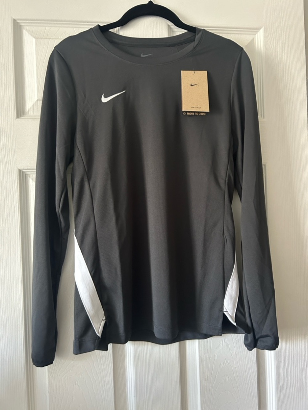 Nike Black and White Long Sleeve Performance Top
